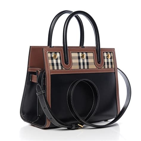 Burberry Mini Vintage Check Two Handle Title Bag